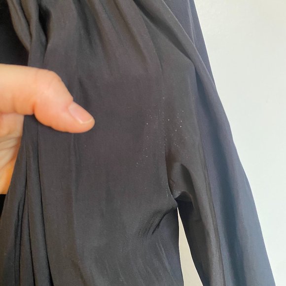 Aritzia Wilfred Black Japanese Polyester Diane Wrap Dress, S - Picture 6 of 7